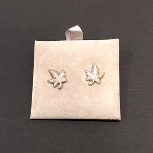 Sterling Silver Maple Leaf Post Earrings 🍁